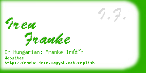 iren franke business card